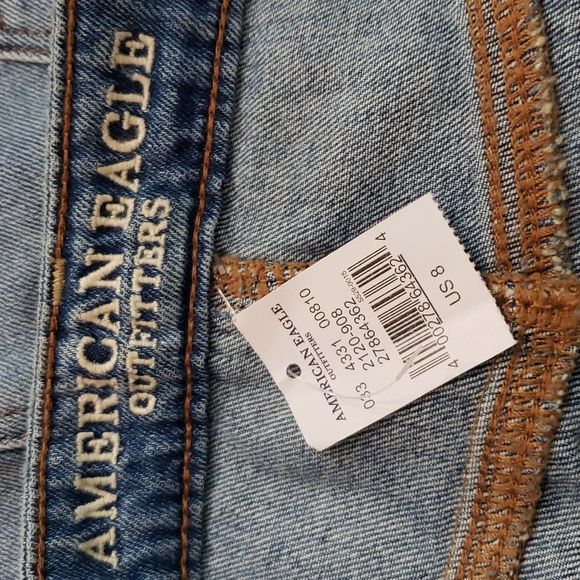 AMERICAN EAGLE HI-RISE FESTIVAL DENIM MINI SKIRT - Picture 6 of 11